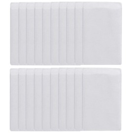LIUJZZJ 100 Pieces Plastic ID Credit Card Holder Vertical Business Card Sleeves Iced ID Protector