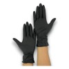 Guantes Descartables Antideslizantes Ambiderm Nitrilo Color Negro Talle Extra Chica
