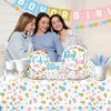 142Pcs Baby Gender Reveal Party Supplies, Boy or Girl Gender