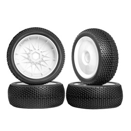 RC Station 1/8 Scale buggy wheels tires 17mm Hex RC wheels and tires for Arrma Typhon Talion Senton 3s 6s Tires Wheels Losi 8IGHT Tires Wheels Team Associated tires HPI,Preglued