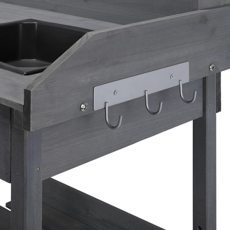 Yaheetech Outdoor Potting Bench Table Potters Benches Garden Workstation for
