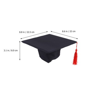 Ipetboom 1pc Graduation Cap, Black Graduation Cap Preschool Graduation Cap Graduation Hat for with Red Tassel for