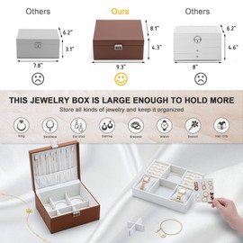 IBURTEN Jewelry Organizer Jewelry Box for Women Large Jewelry Organizers and Storage,White Jewelry Box for Girls Big Jewelry Boxes & Organizers,Large Jewelry Box For Women Jewelry Storage Organizer