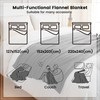 LINENOVA Fleece Throw Blanket for Couch, Sofa, Bed, Soft Lightweight