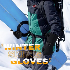 OZERO Winter Ski Gloves Cold Weather Glove Snow Mittens with Thermal Insulation for Men and Women