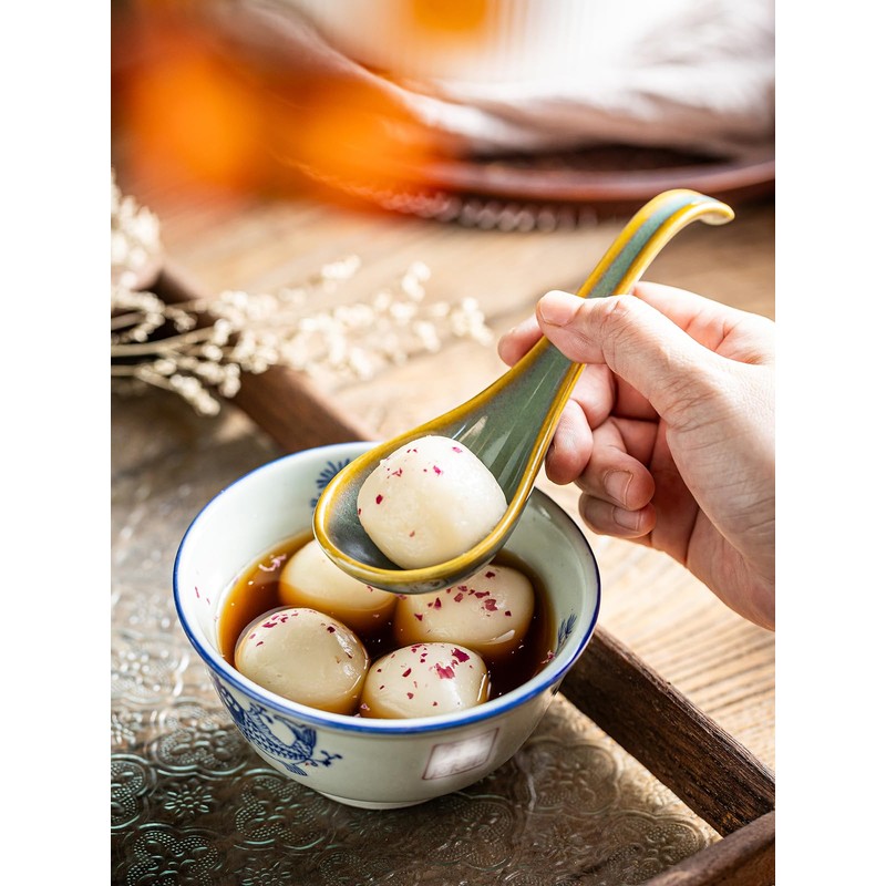 Gomakren Soup Spoons Set of 6, Asian Soup Spoons 6.5