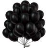 PartyWoo Black Balloons 100 pcs,1849