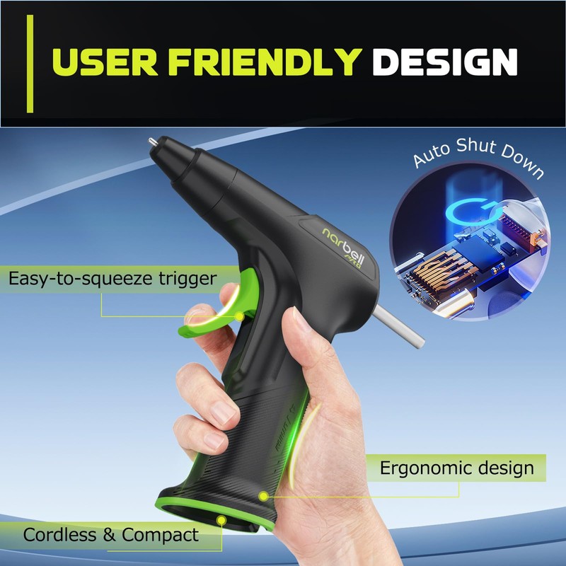 Hot Glue Gun and Sticks Set, 12s Fast Preheating Auto