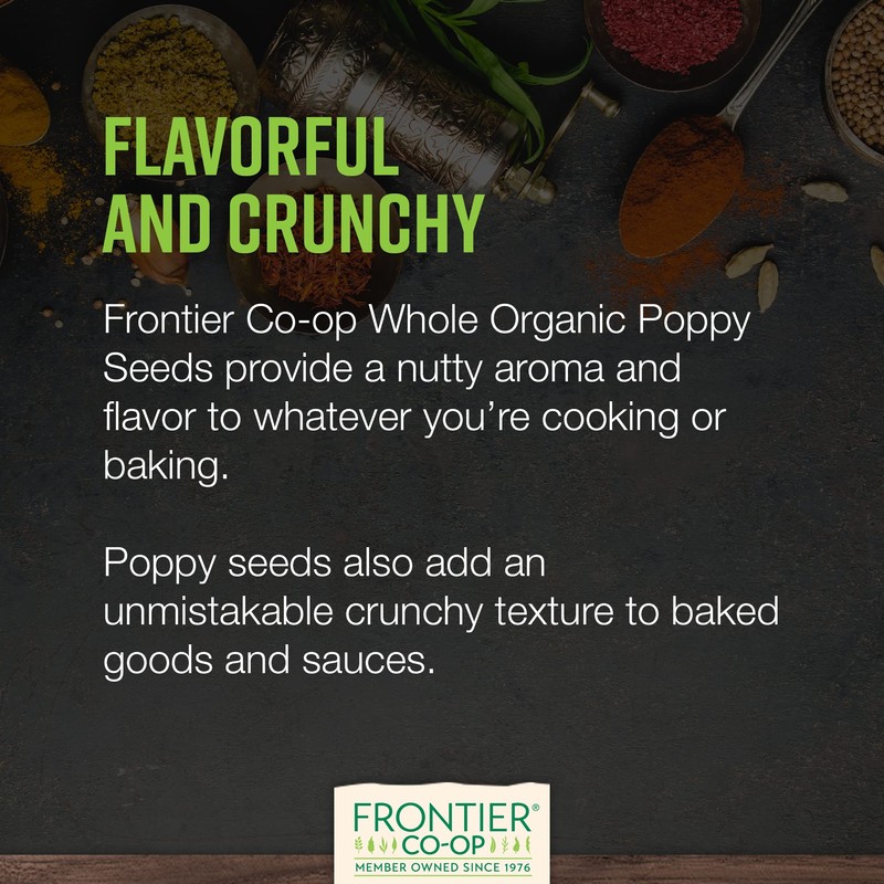 Frontier Co-op Organic Whole Poppy Seed - Poppy Seeds for