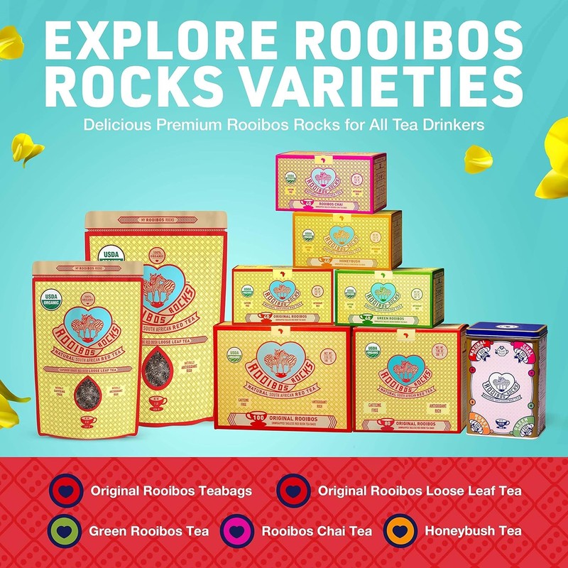 Caffeine Free Tea Organic Rooibos Tea Bags 200 - Naturally