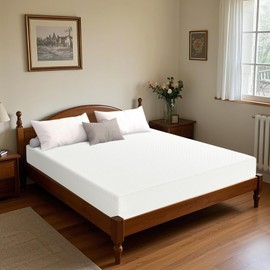 OUUI Green Tea Memory Foam Mattress in a Box, New Version, Medium Feel, Fiberglass Free, with Washable Removable Cover (White, Twin XL, 6, Inches)