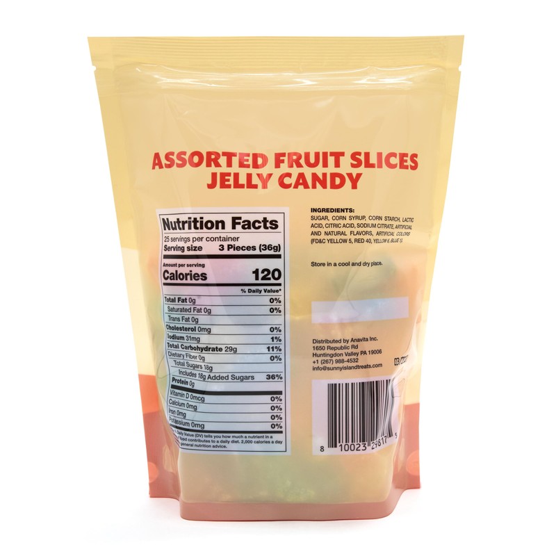 Fruit Slices Jelly Candy 2 Pound Bag | Assorted Flavors