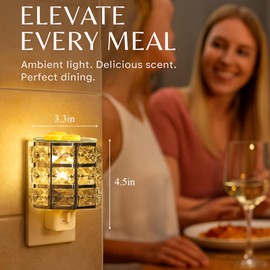 MeplLivs Warmers Pluggable Fragrance Warmer- Decorative Plug-in for Warming Scented Candle (Silver)