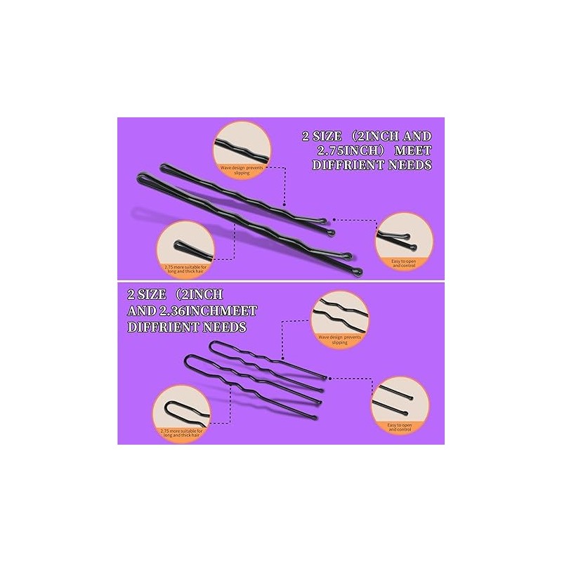 Triko Kit de 100 Accesorios para Cabello: 100 Horquillas para