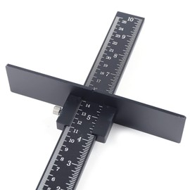 Drilling Position Ruler Woodworking,Inches and Centimeters,Adjustable Jig Position Tool,Drilling Alignment Position Ruler