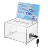 Polmart Clear Donation Box with Lock - Secure Ballot Box