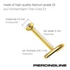 Piercingline Nose Piercing | Titanium | Flat Crystal Disc |