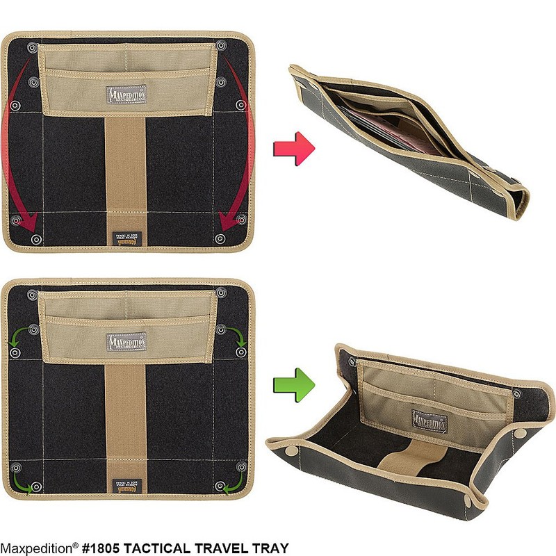 Maxpedition Gear Tactical Travel Tray, Black, size