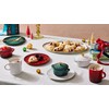 Le Creuset Stoneware Holly Collection Dessert Plate, 7", White