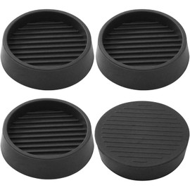 HARSKIYER 4 Pack 2 x 2 Inch Round Rubber Caster Cups, Non Slip Furniture Pads Furniture Coasters, Non Skid Furniture Feet Anti Slide Floor Protector for Bed Couch Chair Table Stoppers (Black)