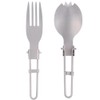 Portable Folding Titanium Spork Fork Outdoor Camping Cutlery Travel Tableware(Fork