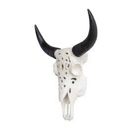 Near and Deer CBI00 Faux Decorative Carved Cow (Bison) Skull Wall Mount, Natural Realistic