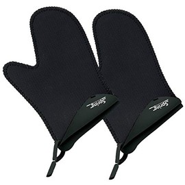 Spring GRIPS Ofenhandschuhe Hitzebeständig | Neopren | -40° bis 250°C | rutschfest | universelle Größe, 23x15cm | Schwarz | Topfhandschuhe Set