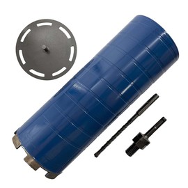 4" Diamond Dry Core Bit for Brick and Block with SDS Plus Adapter and Pilot Collar, 9.5" Drilling Depth