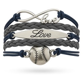 Love Softball Adjustable Bracelet – Inspirational Sports Jewelry Gift for Girls and Women – Great for Christmas, Birthdays, Tournaments, Graduation