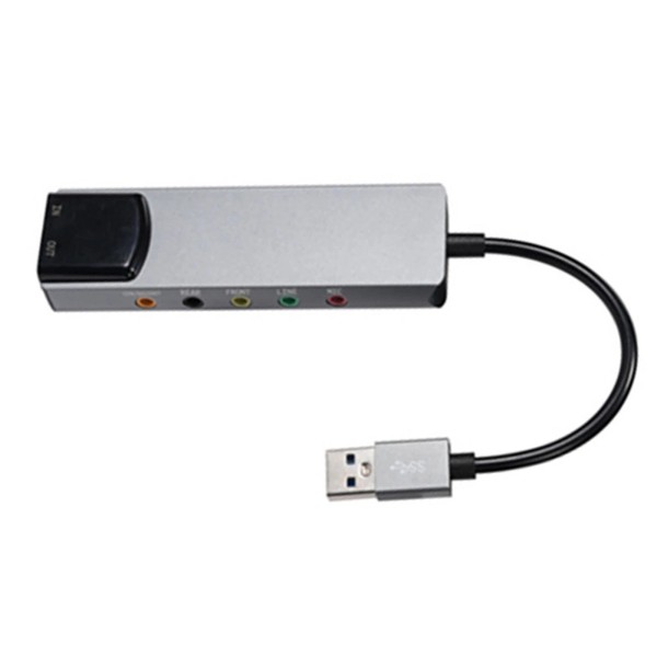 Unbranded 6-In-1 Computer Sound Card 5.1 USB External Sound Card