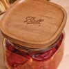 Ball Stack & Store Glass Mason Jars with Wooden Lid,