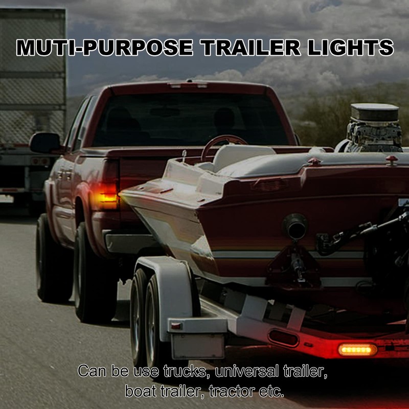 Agrieyes 6 Inch Oval LED Trailer Lights, Submersible Boat Trailer