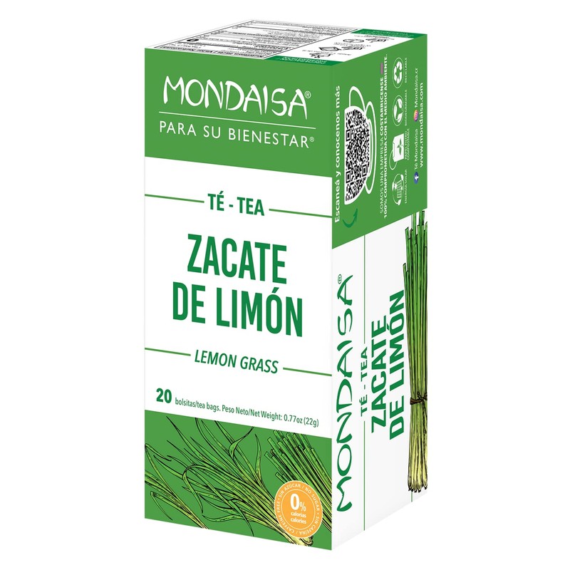 MONDAISA - Lemon Grass Herbal Tea, 20 Tea Bags (Pack