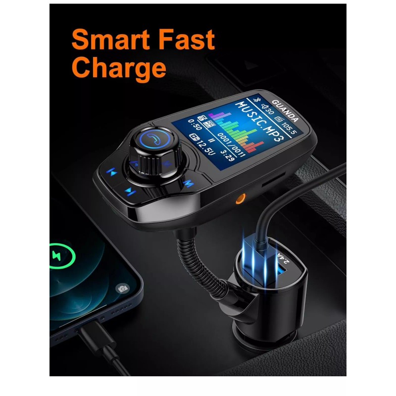 Guanda RM100 Wireless Car Transmitter, Radio Adapter Kit. Color Display