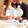 Wenqik 50 Pcs Wedding Fan for Guests and 1 Love