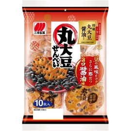 SANKO Marudaizu Senbei Umakuchi Soy Sauce 10PC, Whole Black Soybean Rice Crackers with Soy Sauce Flavor - MADE IN JAPAN (3)