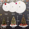 BLAZOR Christmas Tree Skirt, White Xmas Tree Skirts, Faux Fur