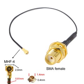 onelinkmore UFL to SMA M.2 NGFF SMA Female Jack Bulkhead to MHF4 RF Pigtail WiFi Antenna Extension Cable for PCI WiFi Card Wireless Router M.2 Cards 0.81mm Pack of 2 (4 inch (10 cm))