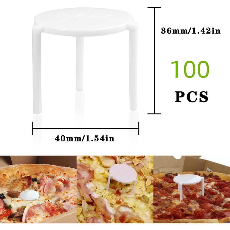 JIMCOM 100 Pcs Pizza Saver, Saver Stand Pizza Box Stacks