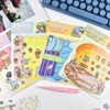 4 Sets 3D Fun Mini House Scene Stickers with Tweezers