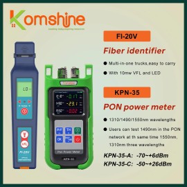 Komshine FTTH Fiber Optic Tools KPN-35 PON Power Meter & FI-20V Fiber Identifier - KPN-35-UPC connector