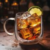 BNUNWISH Large Double Walled Glass Coffee Mugs Beer Cups 24oz