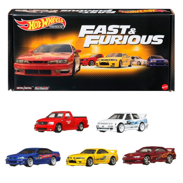 Mattel Hot Wheels HKF08 Fast and Furious Premium Bundle (5 Mini Cars Included) (3 Years Old and Up)