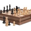 A&A 15 inch Walnut Wooden Chess Sets w/ Storage Drawer