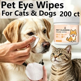 PROCRAAN 3 in 1 Pet Cleaning Wipes Kit for Dogs & Cats - 50 Ear + 200 Eye + 50 Dental Finger Wipes - Gentle Grooming Wipes for Small Pets with Coconut Oil & Chamomile