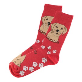 Sillies Socks Dog Socks - Yellow Lab Socks, Labrador Retriever Crew Socks, Labrador Socks, Unisex Crew Sock Set, One Size Fits Most