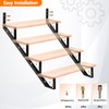Toriexon Steel Stair Step Riser 2 Pack, 4-Step Steel Stair