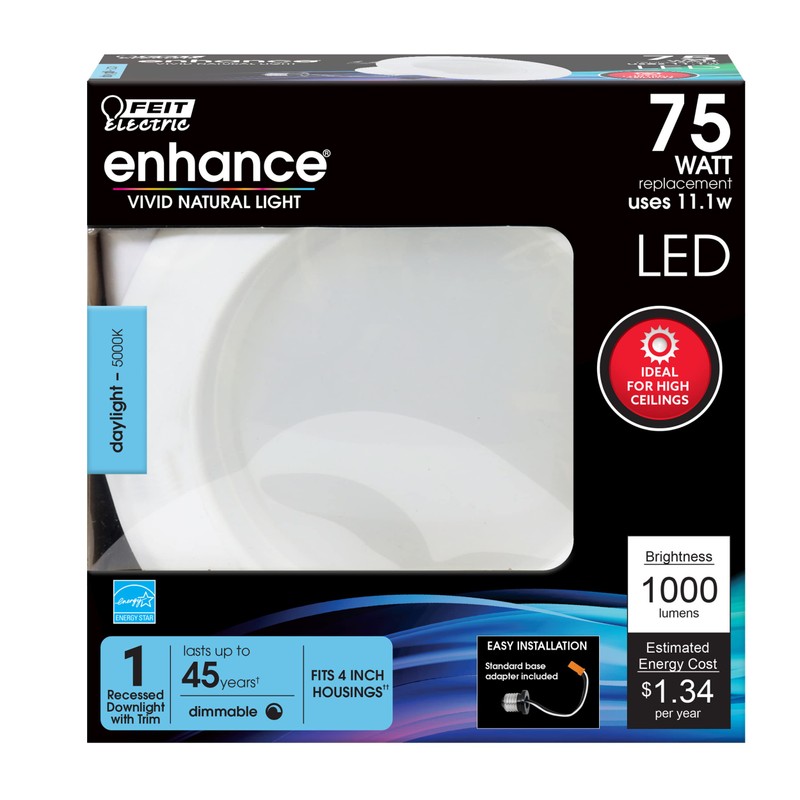 Feit Electric LED 4 Inch Recessed Lights Retrofit with E26