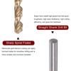 sourcing map Twisted Drill Bit 6.2 mm Titanium Coated (HSS-E)