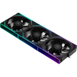 Thermalright TL-M12QR X3 120mm PC Reverse Case Fans, Daisy-Chain | 1500RPM | ARGB | with Infinity Mirrors on Both Sides(Black)